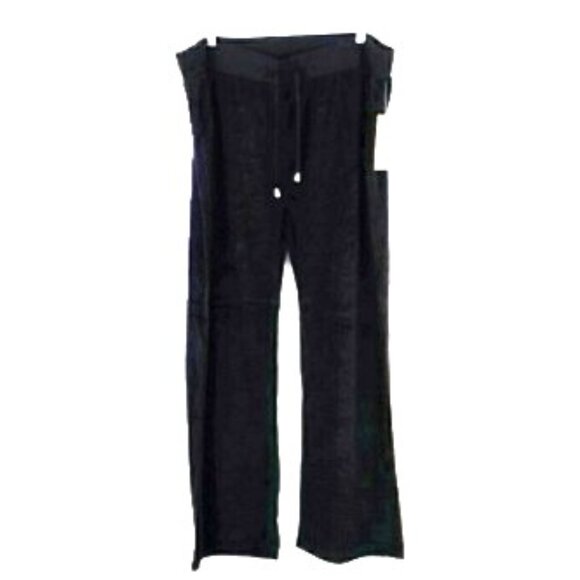 Ninety Woman Black Pull-On Cotton Blend Velour Drawstring Casual Pants Womens 2X - Picture 13 of 13